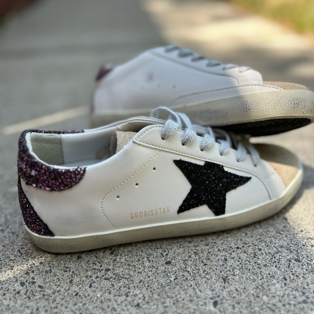 White Sneakers with Black Star